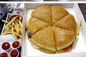 The Burger King Pizza Burger sold in America. Photo / Supplied