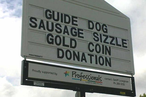 Guide dog Sausage sizzle. Photo / Supplied