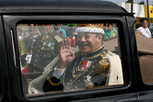 King George Tupou V after being crowned in 2008. Photo / Glenn Jeffrey