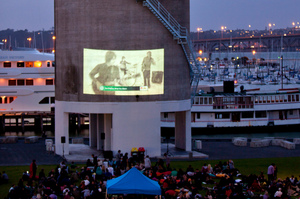 Twilight movie at Auckland's Wynyard Quarter. Photo / Chris Loufte