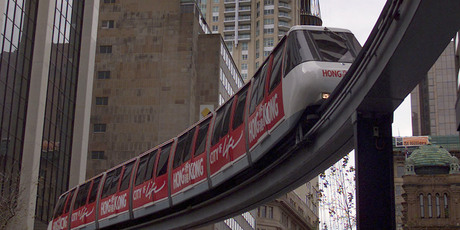 Sydney's monorail, which currently links Darling Harbour with the central city, is to be pulled down. Photo / Brett Phibbs