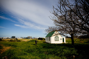 The 1856 Westney Methodist church was moved from its original site to Abbeville Farm Estate. Photo / Dean Purcell