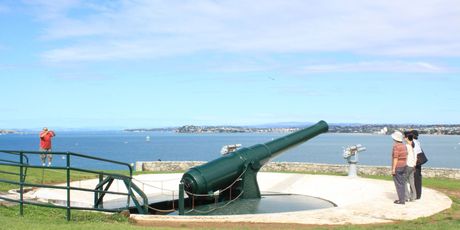 North Head's disappearing gun could be in for a makeover. Photo / Jim Eagles