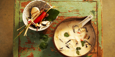 Coconut broth can be used as a base for many different ingredients, including chicken and seafood. Photo / Janna Dixon