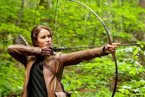 Jennifer Lawrence portrays Katniss Everdeen in a scene from The Hunger Games. Photo / Supplied
