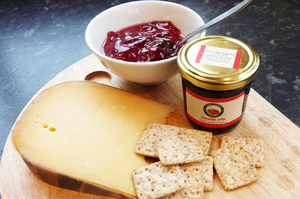 Tamarillo jelly is great as a condiment with cheese and crackers. Photo / Supplied