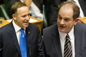 Parliament has seen repeated clashes between John Key and David Shearer, with Key scoring points on the use of the phrase 'brighter future'. Photo / Mark Mitchell