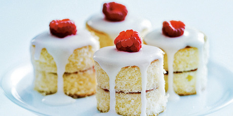 Mini raspberry sponge cakes. Photo / Anson Smart