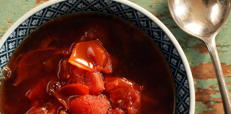 Tomato ginger soup. Photo / Janna Dixon