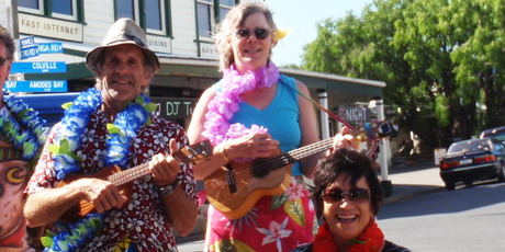 Ukulele enthusiasts gather in May for the Coromandel Ukulele Festival. Photo / Supplied