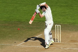 Kane Williamson on his way to his second test ton. Photo / Getty Images