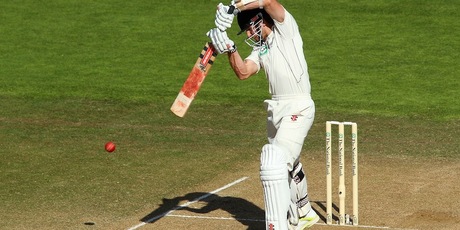 Kane Williamson on his way to his second test ton. Photo / Getty Images