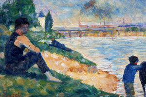 Georges Seurat's A Study for Une Baigne. Photo / Scottish National Gallery of Modern Art