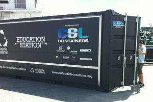 Sustainable Coastlines' mobile classroom 'Education Station'.
Photo / Supplied