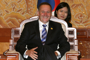 Prime Minister John Key attends a meeting with the South Korean president. Photo / Getty Images
