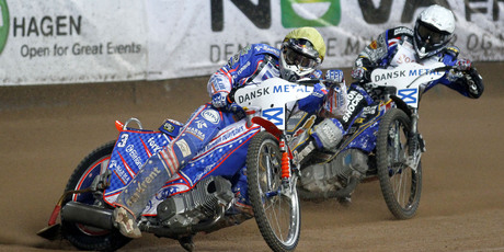 American Greg Hancock (left) and Jason Crump ( AUS) are part of the world-class field. Photo / Supplied