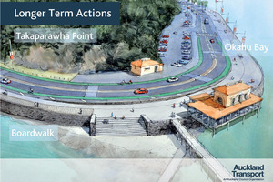 Proposed changes for the cycleways on Tamaki Drive. Photo / Supplied