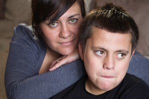 Amy Madden and her son Malachi, 10, want the custom-built trike returned. Photo / Richard Robinson