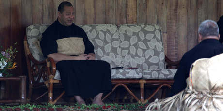 King Tupou VI grants civil servants an audience at his residence yesterday. Photo / Sarah Ivey