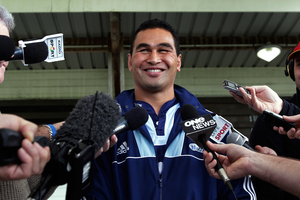 Coach Pat Lam has had little to smile about this year as the Blues have made their worst start to a Super rugby campaign. Photo / Brett Phibbs.