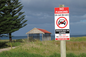 The 'renegade' signs have been removed from Matauri Bay. Photo / APN