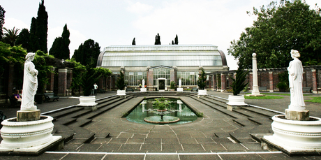 The Wintergardens, with its glasshouses and formal courtyard, is charming with a mix of melancholy. Photo / Janna Dixon