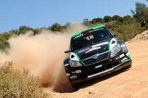 Hayden Paddon is nearly 25 seconds up in Rally Portugal. Photo / Honza Fron?k