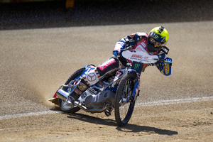 Current World Speedway champion Greg Hancock. Photo / Brett Phibbs