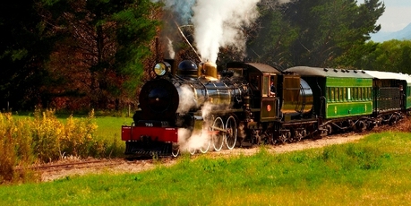 The Kingston Flyer has been travelling the rails since the 1890s. Photo / Southern PR