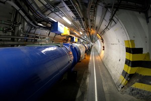 A view of the LHC in its tunnel at CERN near Geneva, Switzerland. Photo / AP