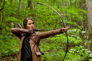 The heroine of The Hunger Games, Katniss Everdeen (played by Jennifer Lawrence) must fight for her life against other youngsters in a reality show. Photo / AP