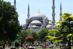 The Blue Mosque is visible from most vantage points across Istanbul. Photo / Jim Eagles