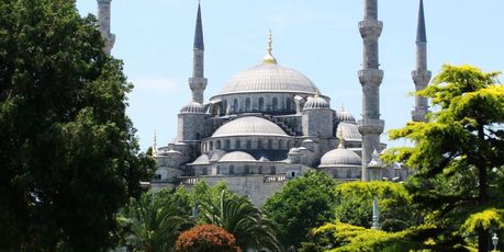 The Blue Mosque is visible from most vantage points across Istanbul. Photo / Jim Eagles