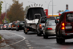 Easter holiday traffic is expected to be on the go-slow due to wet weather. Photo / Christine Cornege