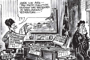 A cartoon by Malcolm Evans from the collection of the New Zealand Cartoon Archive. Photo / Supplied