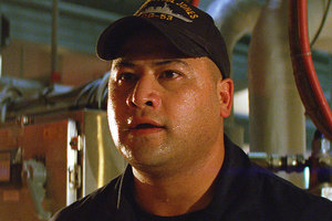 John Tui in a scene from Battleship. Photo / Supplied