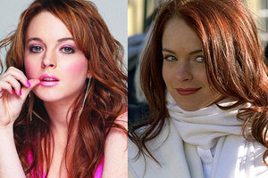 The dramatic changes to Lindsay Lohan's face are documented in a new YouTube video. Photo / Supplied