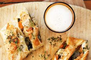 Autumn vegetable, blue cheese and thyme. Photo / Babiche Martens
