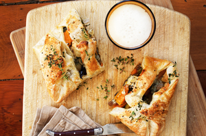 Autumn vegetable, blue cheese and thyme. Photo / Babiche Martens