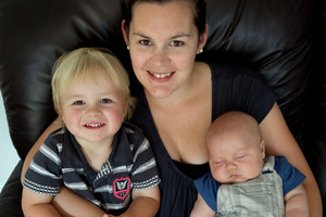 Nicole Snook had to return to work soon after having son Lachlan (left) and dreads having to do the same with baby Ashton. Photo / Brett Phibbs