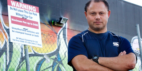 Glen Vickery was awarded $550 after a disputes tribunal found his car had been illegally clamped in a privately-owned public carpark. Photo / Steven McNicholl