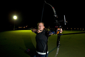 Budding archer Rachel Burge reckons the sport she has always loved is underrated in New Zealand. Photo / Steven McNicholl