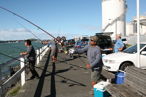 Avei Makaneti sends out another cast. Photo / Geoff Thomas