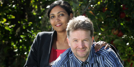 Robbie Price and his wife Roshni Kanta. Photo / Alan Gibson