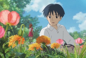 Human boy Shawn (voice of David Henrie) is astonished when he visits the garden and discovers Arrietty (voice of Bridgit Mendler). Photo / Supplied