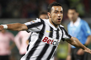 Fabio Quagliarella netted a crucial goal for Juventus in Palermo. Photo / AP