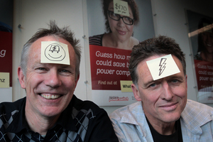 David Thomason (left), strategic planning director, and Murray Watt, creative, part of the brains behind advertising agency DraftFCB's " What's My Number" campaign. File photo