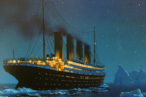 A painting of the Titanic by US artist Ken Marschalle. Photo / Northern Advocate