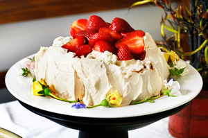 Peter Gordon's mother, Timmy's, famous pavlova. Photo / Steven McNicholl