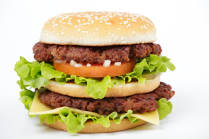 This burger will have 30 percent more sodium than its counterpart in France or the UK - despite being produced by the same company. Photo / Thinkstock